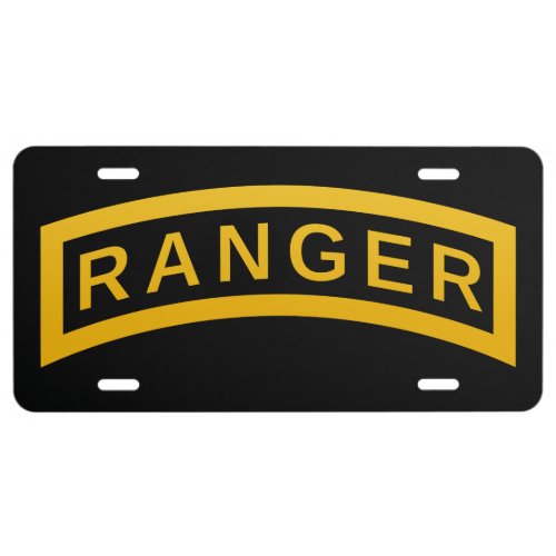 Ranger Tab License Plate