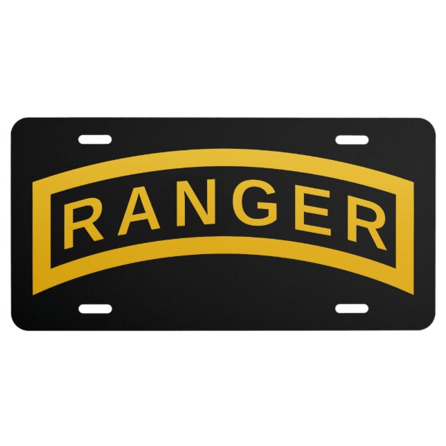 Ranger Tab License Plate (Front)
