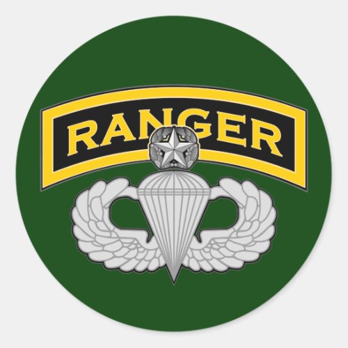 Ranger tab  Master Blaster wings Classic Round Sticker