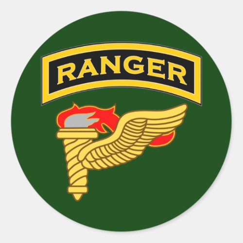 Ranger tab  Pathfinder badge Classic Round Sticker