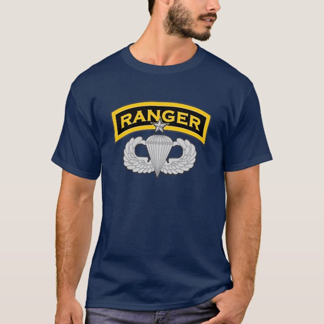 Ranger Tab & Senior Parachutist badge T-Shirt (Front)