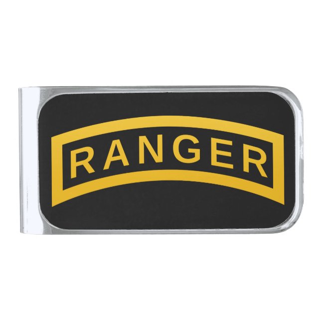 Ranger Tab Silver Finish Money Clip (Front)