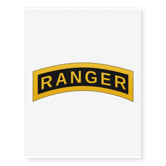 Ranger Tab Temporary Tattoos (Front)