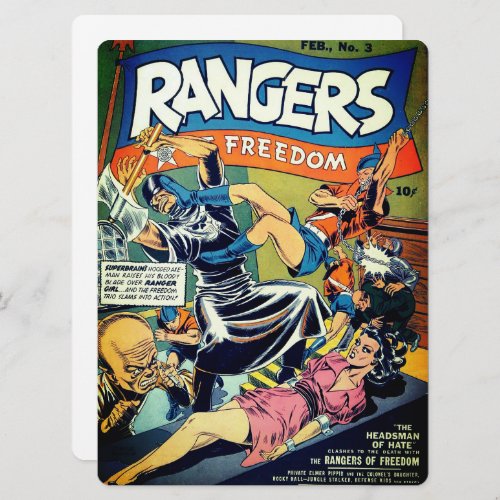 Rangers of Freedom Comics 3 Invitation