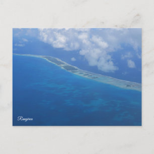 Rangiroa airplane view holiday postcard
