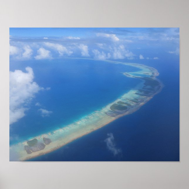 Rangiroa airplane view poster (Front)