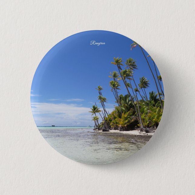 Rangiroa palm trees button (Front)