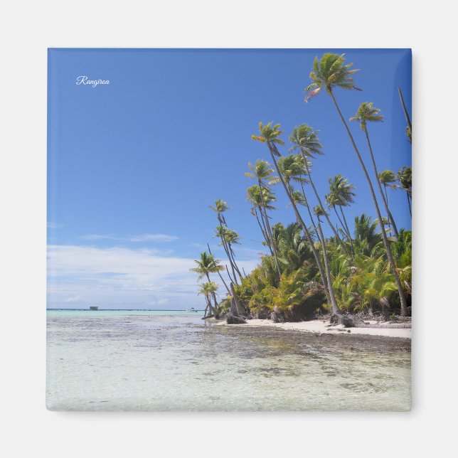 Rangiroa palm trees magnet (Front)
