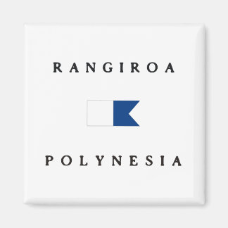 Rangiroa Polynesia Alpha Dive Flag Magnet