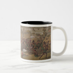 Rangoon: The Storming of one of the Principal Stoc Two-Tone Coffee Mug