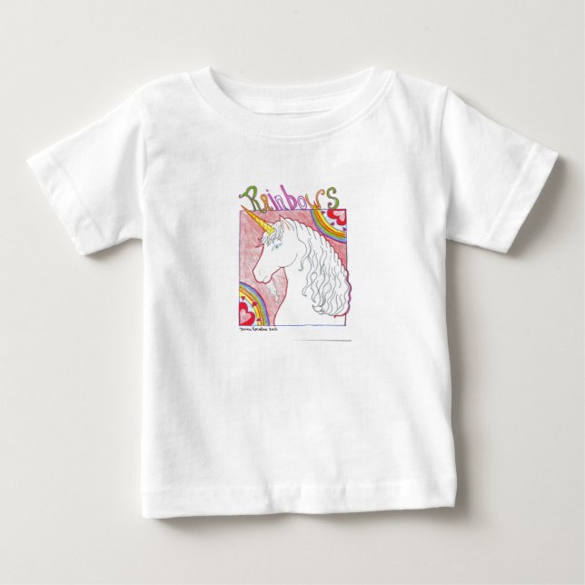 Ranibow Unicorn Baby T-Shirt (Front)