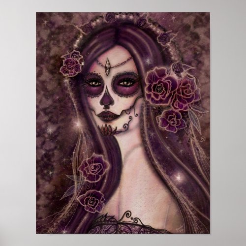 Ranita Day of the dead poster print by Renee