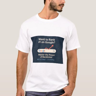 Rank #1 on Google – SEO Backlink Strategy Poster   T-Shirt