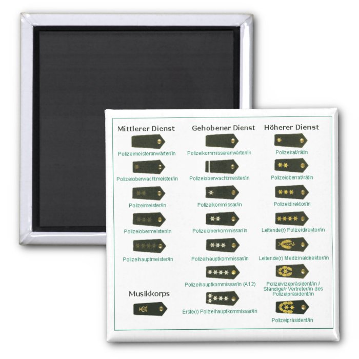 Rank insignia police Germany Refrigerator Magnet