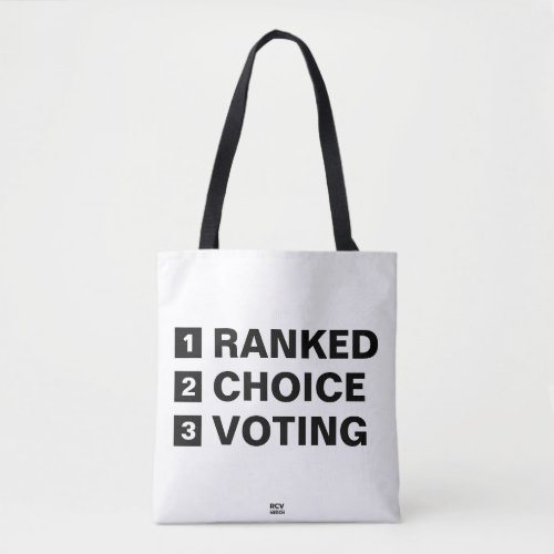 Ranked Choice Voting 123 Tote Bag