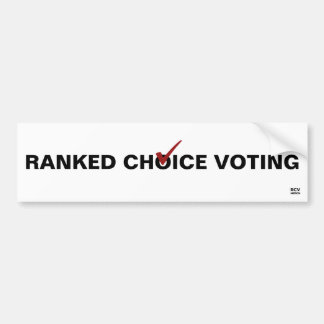 Ranked Choice Voting check Bumper Sticker