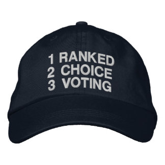 Ranked Choice Voting Embroidered Baseball Cap