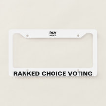 Ranked Choice Voting License Plate Frame
