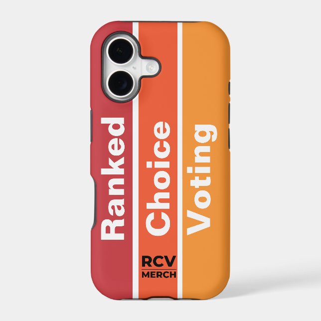 Ranked Choice Voting Stripes Case-Mate iPhone Case (Back)
