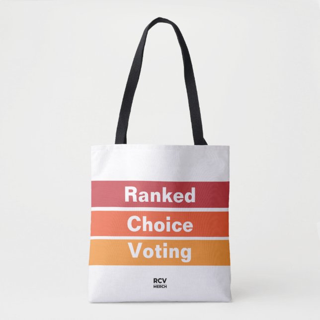 Ranked Choice Voting stripes tote (Front)