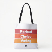 Ranked Choice Voting stripes tote