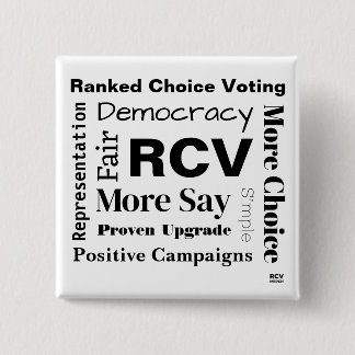 Ranked Choice Voting words Button