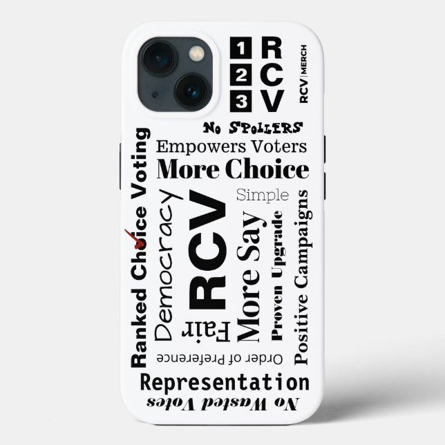 Ranked Choice Voting words Case-Mate Tough Case-Mate iPhone Case (Back)