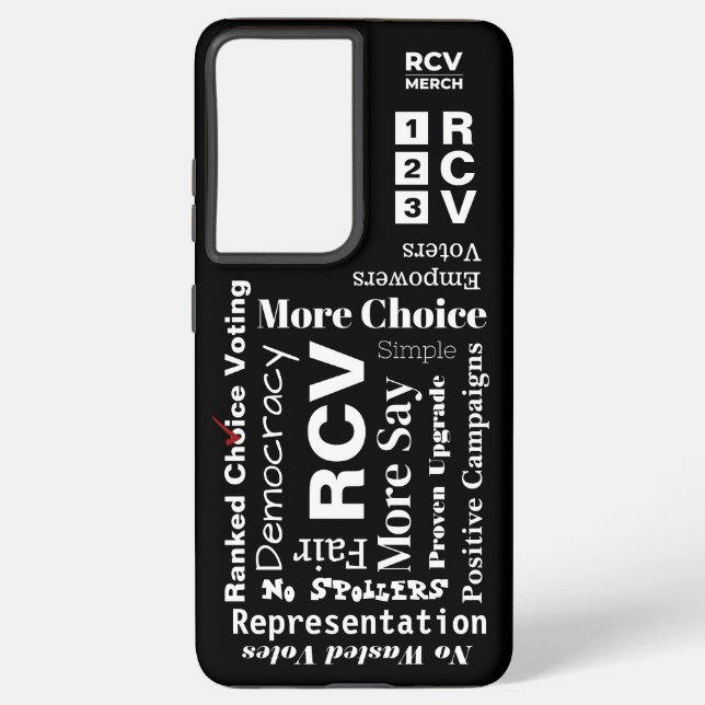 Ranked Choice Voting words Samsung Galaxy Case (Back)