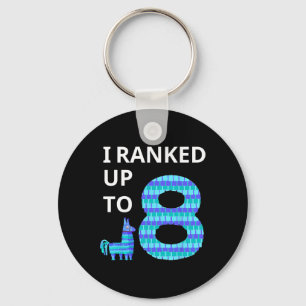Ranked Up To 8 Birthday Video Game Llama Piñata Bi Keychain