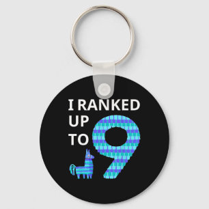 Ranked Up To 9 Birthday Video Game Llama Piñata Bi Keychain