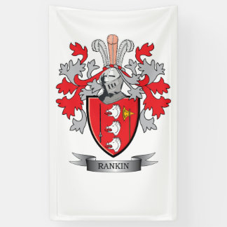 Rankin Family Crest Coat of Arms Banner