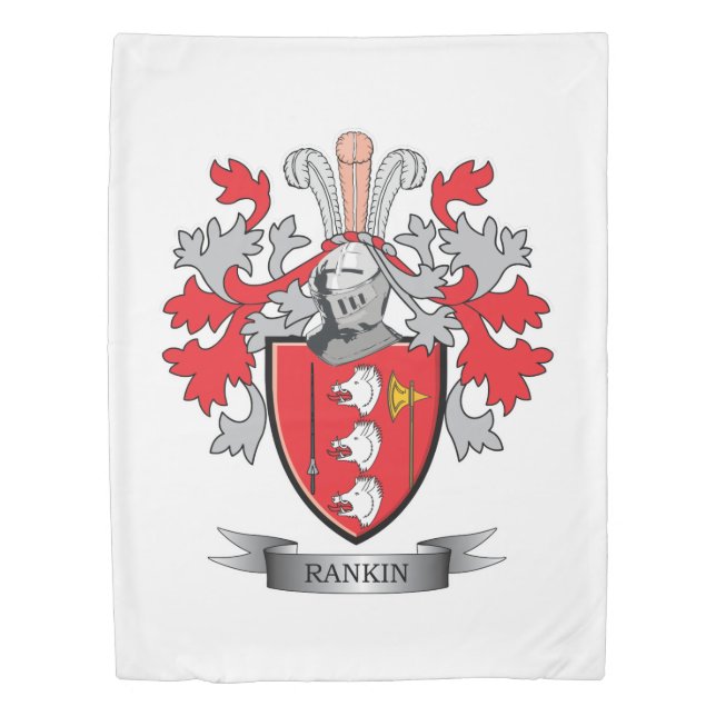 Rankin Family Crest Coat of Arms Duvet Cover (Front)