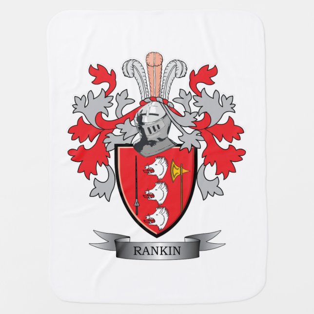 Rankin Family Crest Coat of Arms Stroller Blanket (Front)