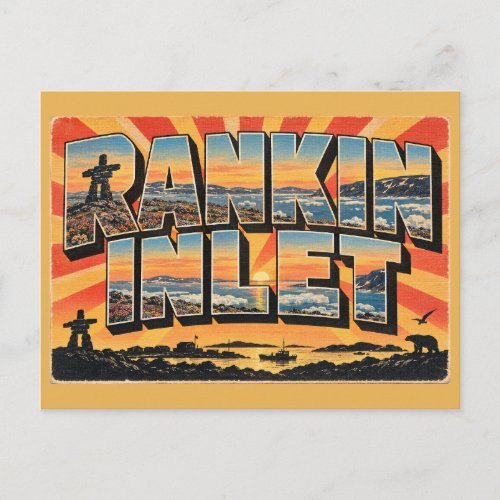 Rankin Inlet NU Tundra Hudson Bay Art Postcard