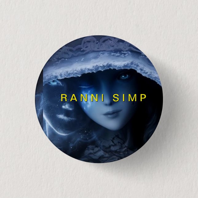 Ranni face from Elden ring, version RANNI SIMP Button (Front)