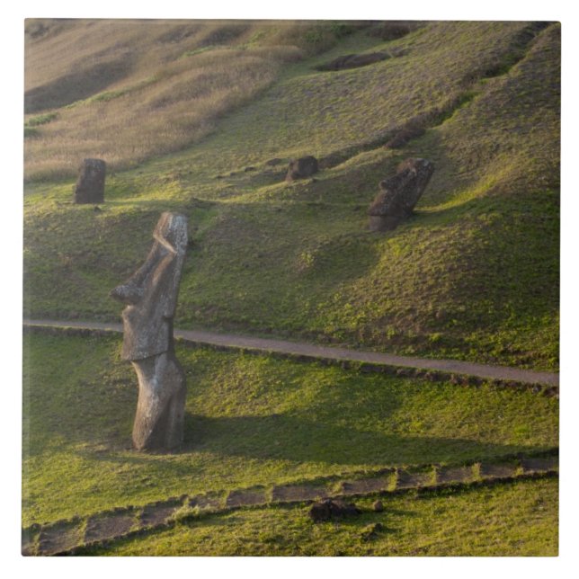 Rano Raraku, Rapa Nui, Easter Island, Chile Ceramic Tile (Front)