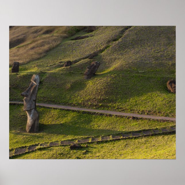 Rano Raraku, Rapa Nui, Easter Island, Chile Poster (Front)