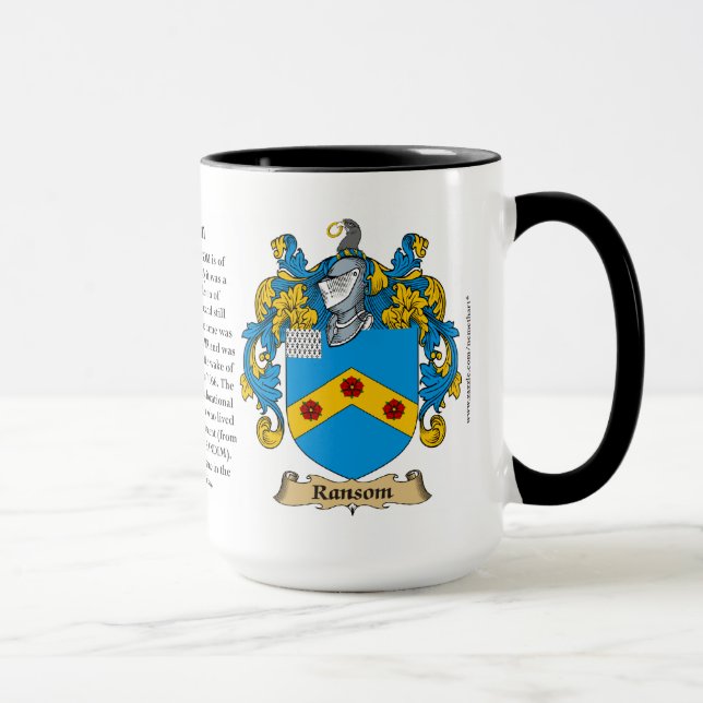 Ransom Family Coat of Arms Mug (Right)