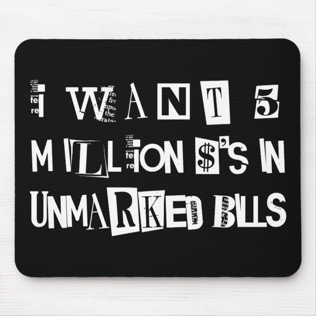 Ransom Note Mouse Pad (Front)