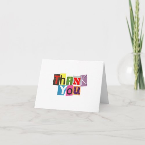 Ransom Note Thank You Notecards