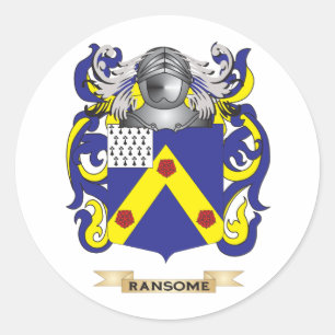 Ransome Coat of Arms (Family Crest) Classic Round Sticker