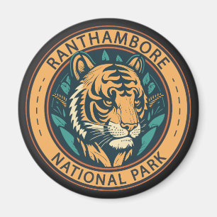 Ranthambore National Park India Vintage Magnet
