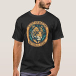 Ranthambore National Park India Vintage T-Shirt<br><div class="desc">Ranthambore vector artwork design. It is a vast wildlife reserve near the town of Sawai Madhopur in Rajasthan,  northern India.</div>