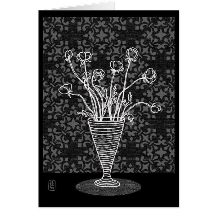 Ranunculus in Vase Get Well Soon Greeting Card