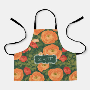Ranunculus Mosaic Colorful Personalized Pattern Apron
