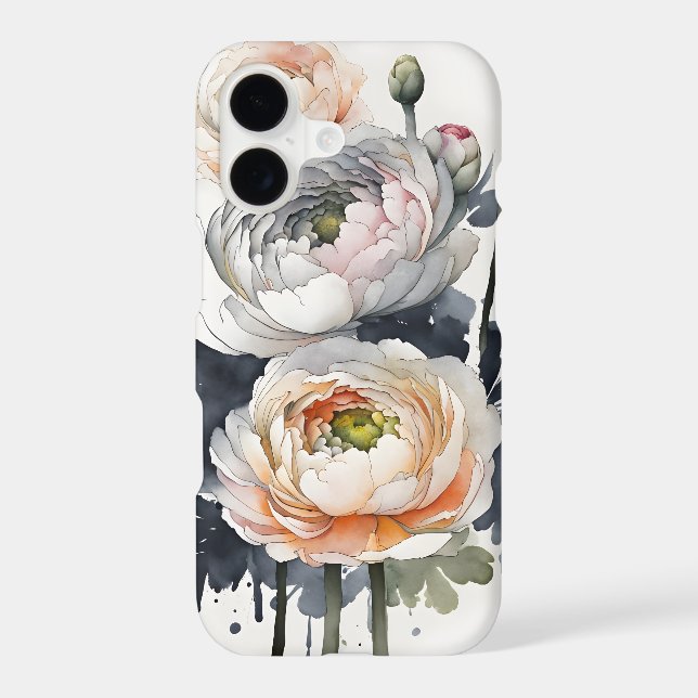 Ranunculus - Watercolor flowers Case-Mate iPhone Case (Back)