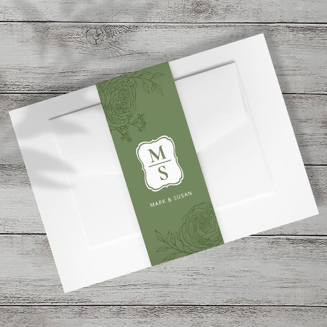 Ranunculus Wedding Invitation Belly Band (Creator Uploaded)