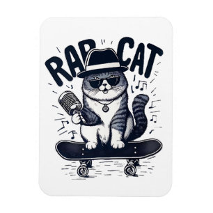 Rap Cat Harmony Magnet