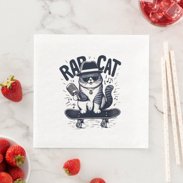 Rap Cat Harmony Paper Dinner Napkins (Insitu)