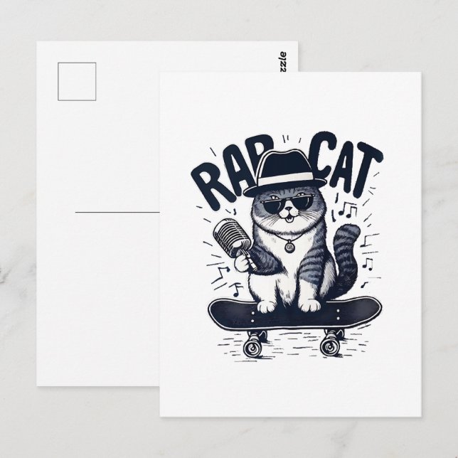 Rap Cat Harmony Postcard (Front/Back)